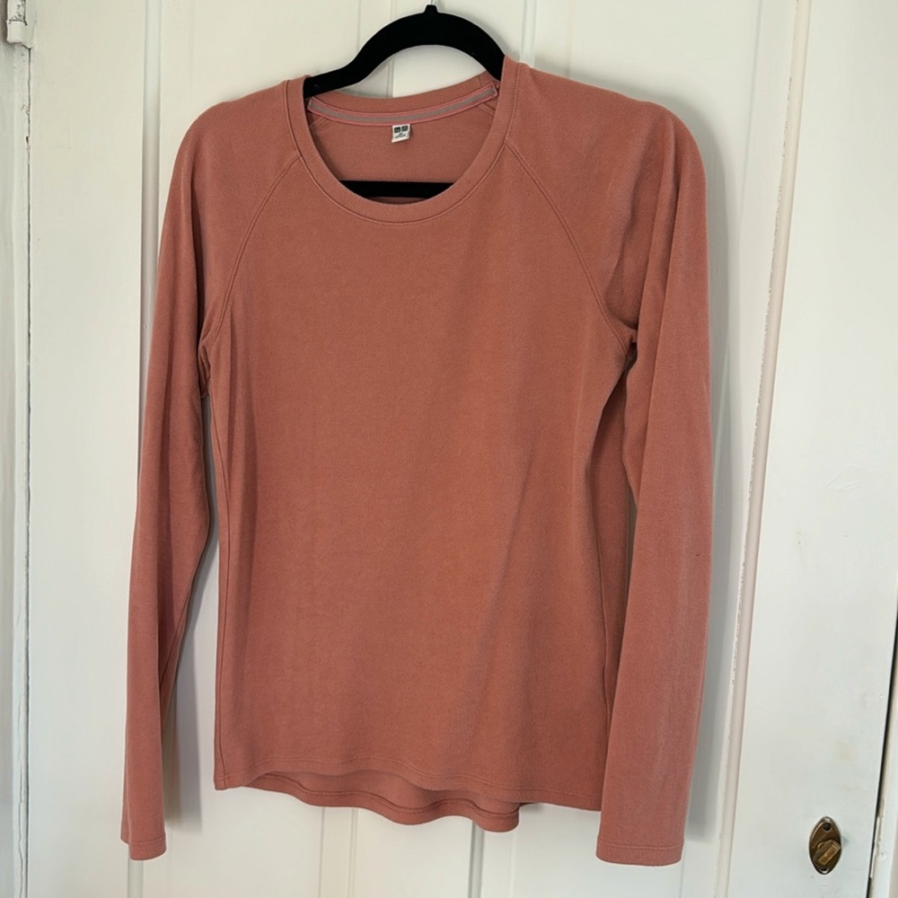 Ballet Pink Uniqlo Heat Tech Long Sleeve Crewneck